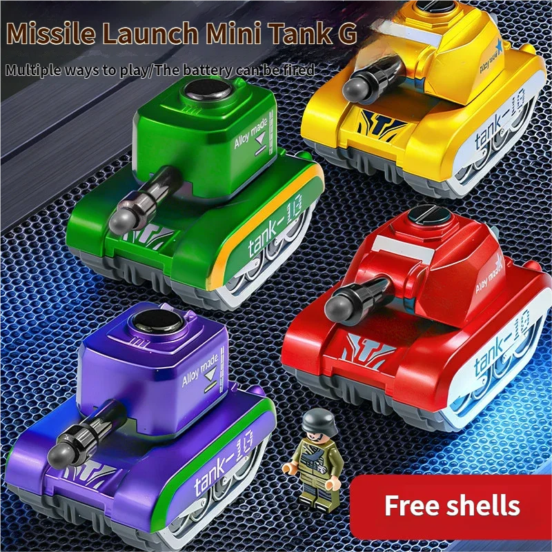 Alloy Tank Pull Back Toy Armored Military Launch Model For Boys Kids Miniature Collectible Cake Topper Desk Decor Birthday Gift
