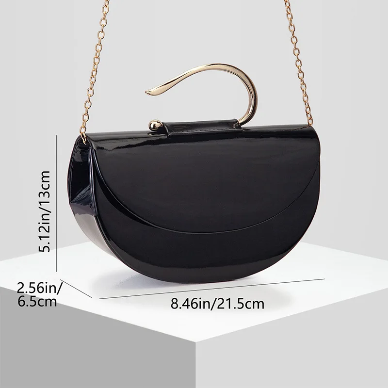 2026 Brand Design Women's Evening Handbag New Fashion High End Saddle Bag Versatile Wedding Party Dress Shoulder Crossbody Bag