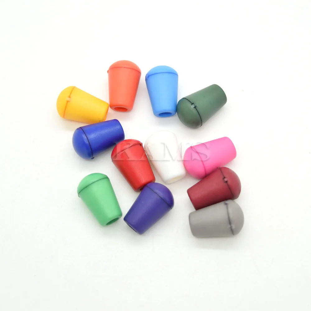 12pcs Colorful Plastic Bell Stopper With Lid Cord Ends Lock Stopper Toggle Clip for Paracord / Clothing