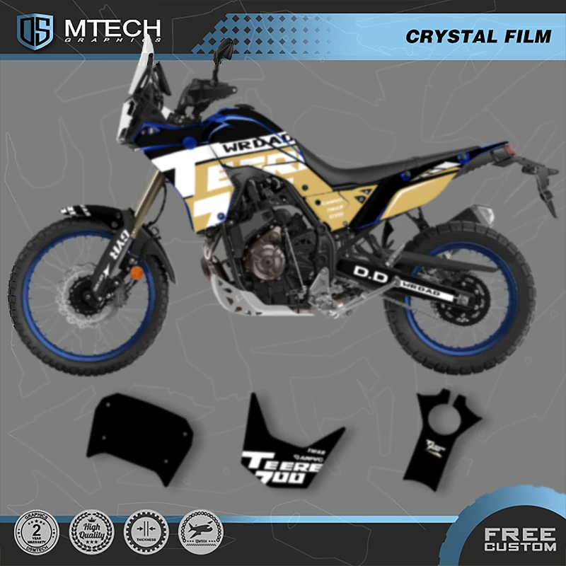 

DSMTECH Custom Motorcycle Graphics Enduro Decals Stickers Kits For YAMAHA TENERE T700 2018 2019 2020 2021 2022 2023 006