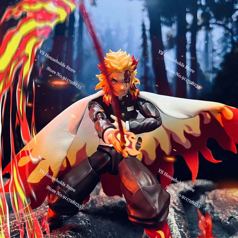 1/12 Rengoku Kyoujurou 애니메이션 피규어 미니 빨간색 흰색 망토 장난감 의류 액세서리 6 "Demon Slayer Shf Figma BUZZmod Soldier