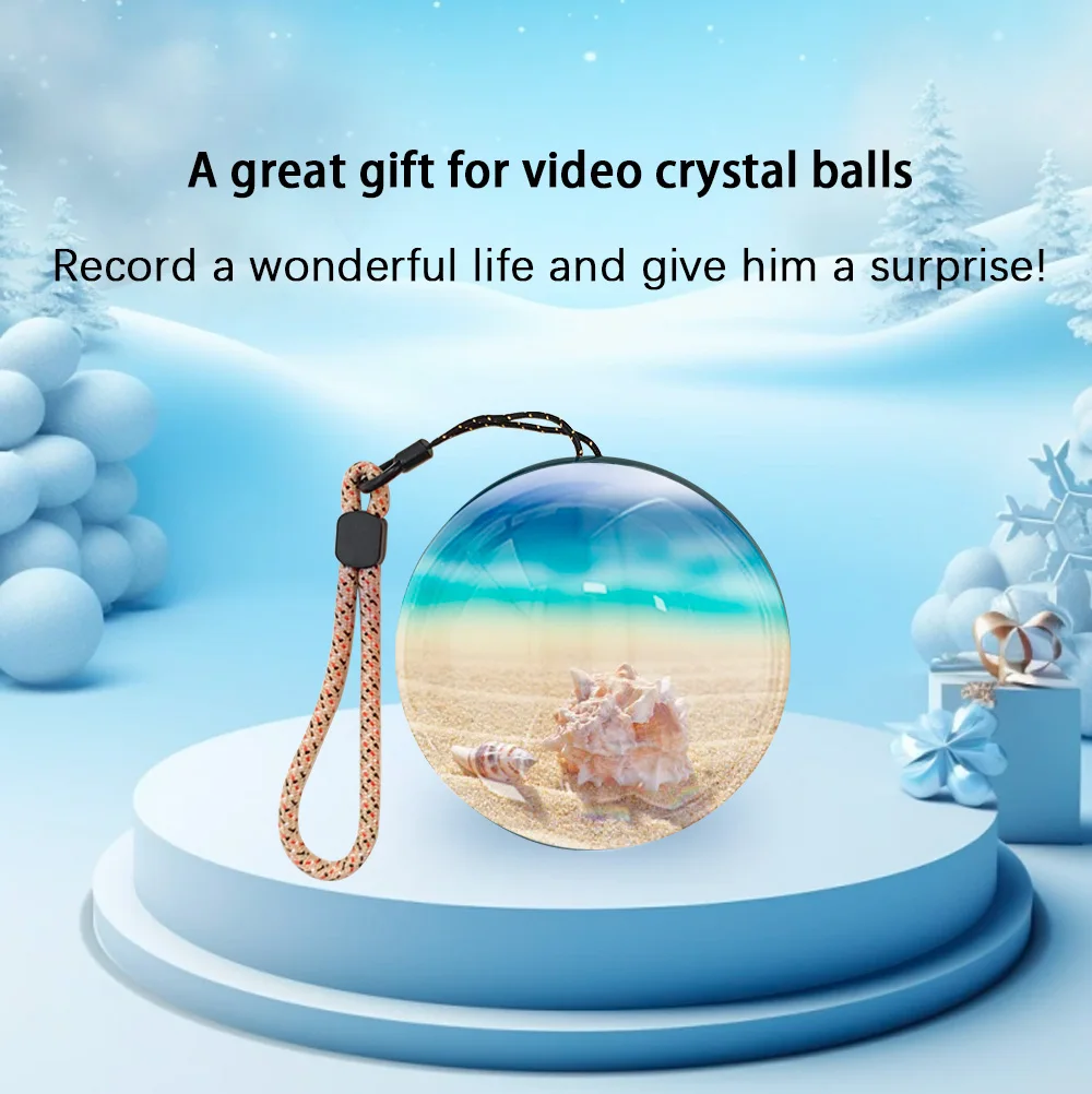 KEPIFO-Bola de cristal 3D, álbum de fotos y vídeo Digital, bricolaje, pantalla de vídeo, bola de cristal con pantalla electrónica, regalo de Halloween