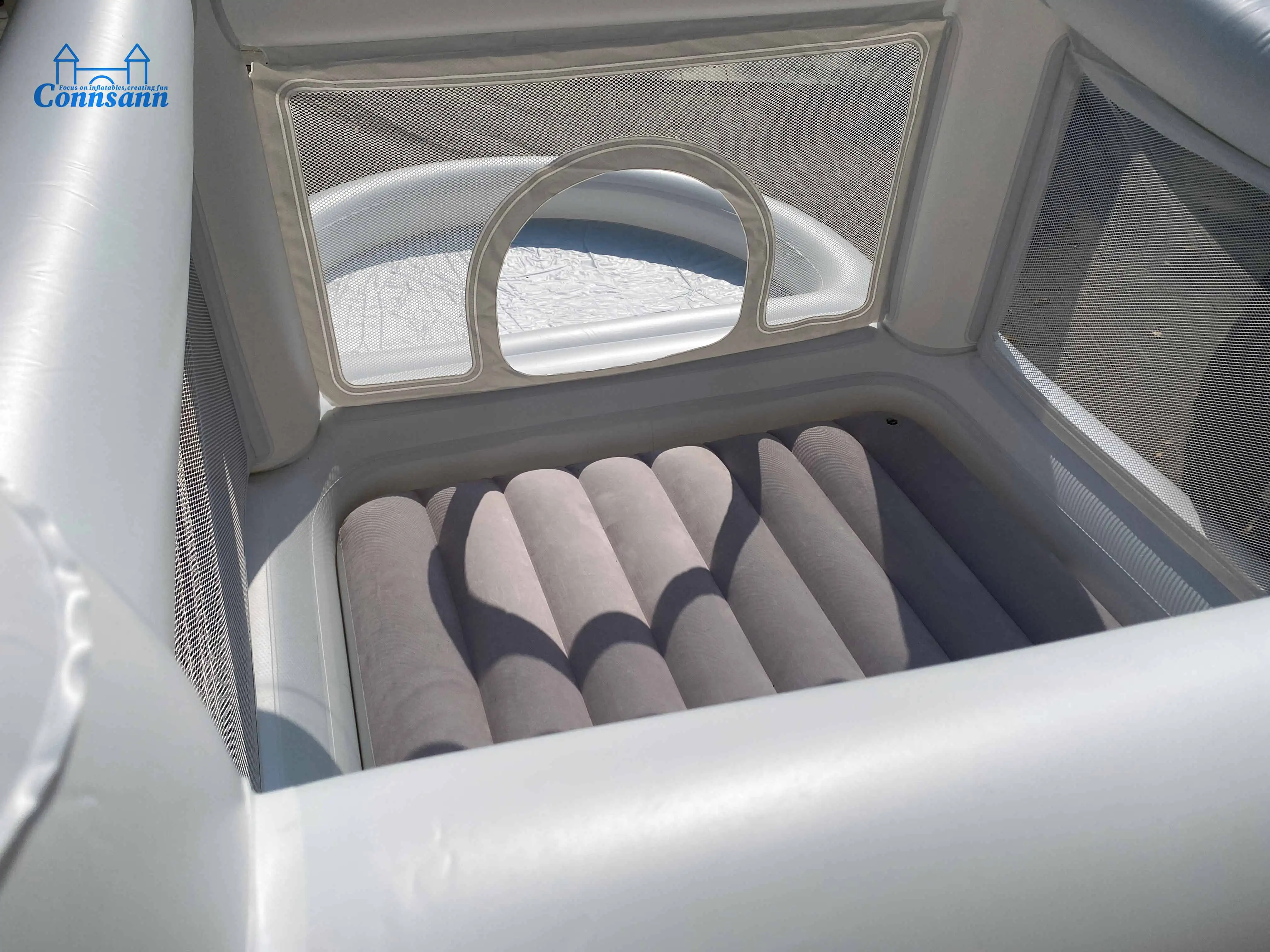 Ultimate Inflatable Bouncer Trampoline with Ball Pit Dual Play Zones for Endless Fun and Adventure for Kids have party and