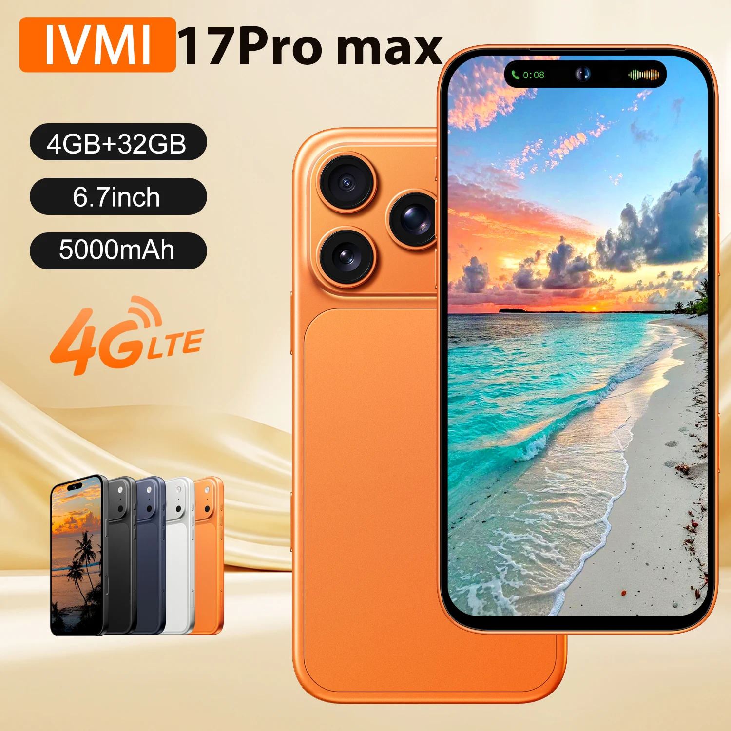 IVMI 17Pro Max Smartphones 4GB RAM 32GB ROM Android 12.0 Dual SIM 6.7