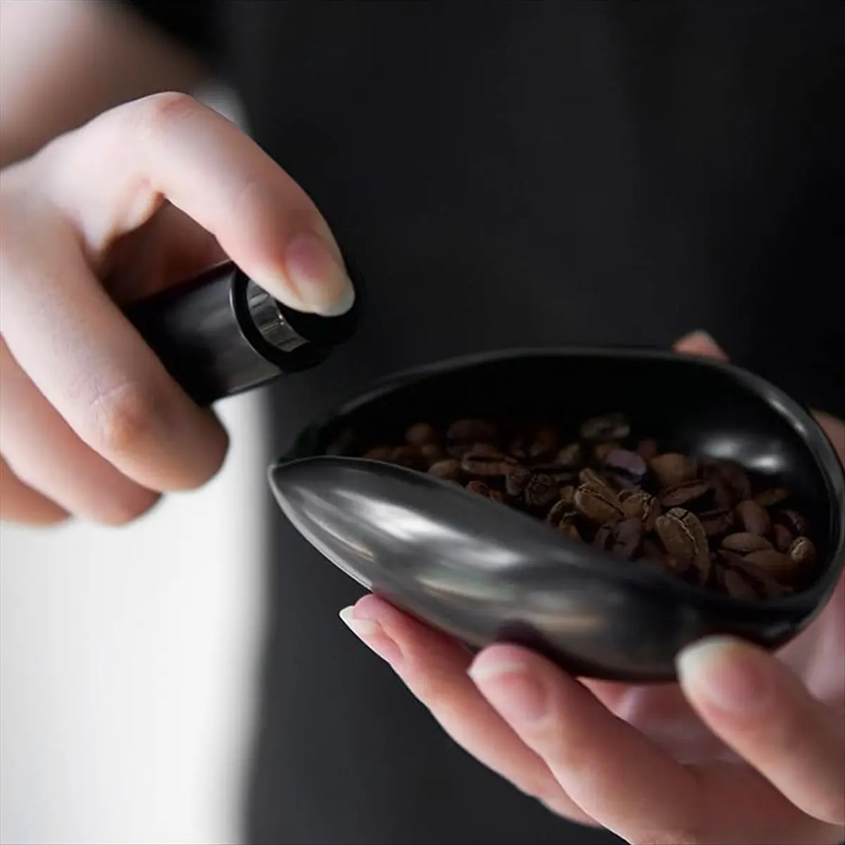 #54Z Coffee Bean Dosing Cup and RDT Spray Bottle and Spoon Set,Black,Ceramic Dosing Vessels,(ceramics)