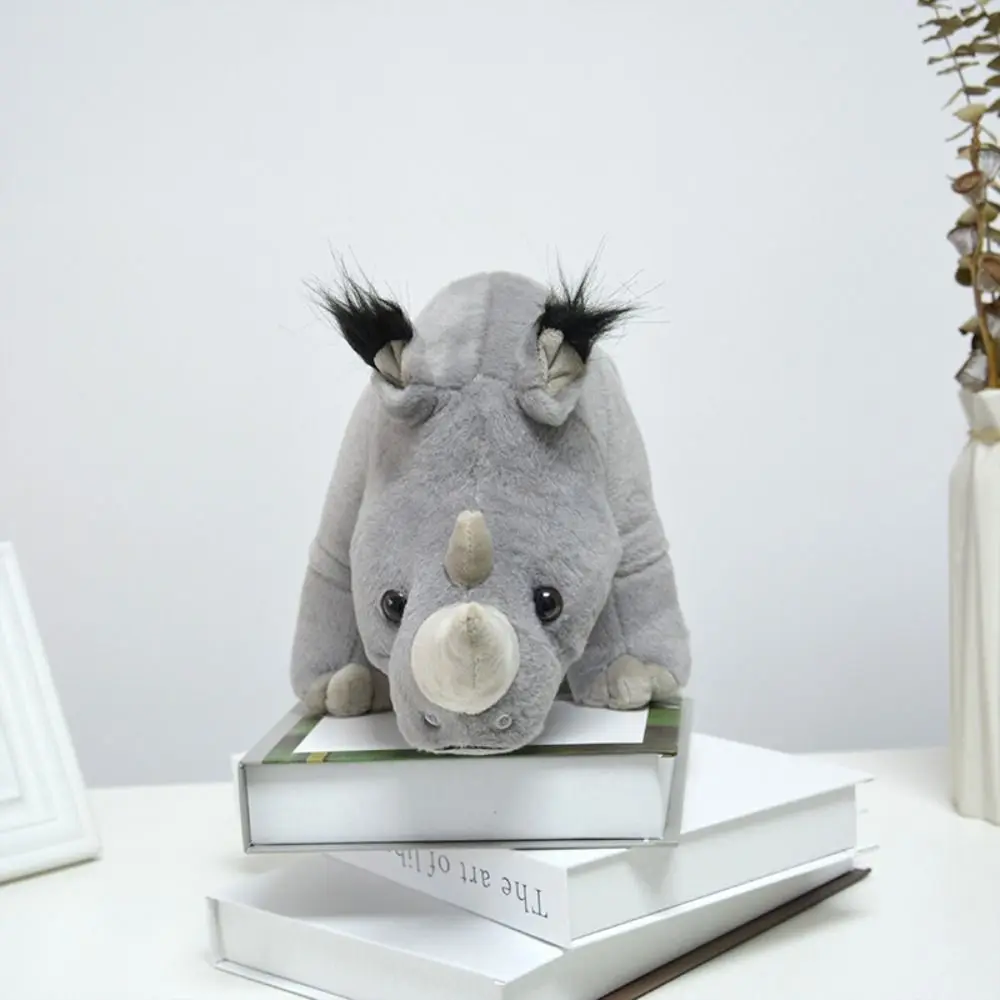 

Мягкая подушка-носорог с дикими животными, реалистичная африканская кукла-носорог, реалистичная стоячая мягкая кукла-носорог, рождественский подарок