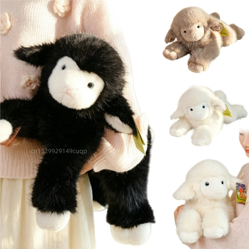 

40/50cm Cartoon Lying Sheep Plush Doll Pillow High Quality White Black Brown Sheep Animal Stuffed Toy Home Decor Gift For Kids