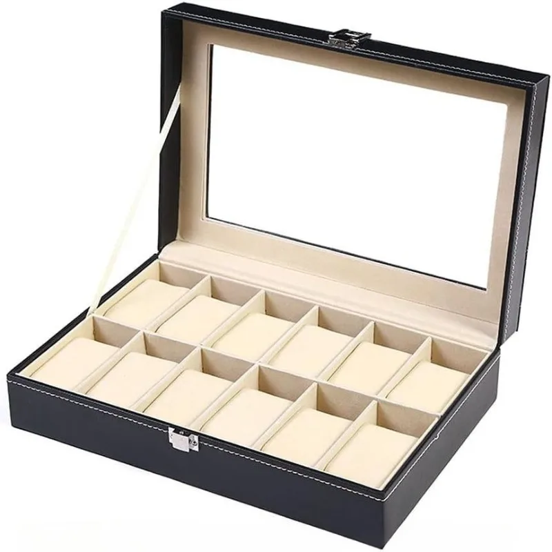 PU leather watch storage box display packaging  gift  bracelet jewelry box gift box