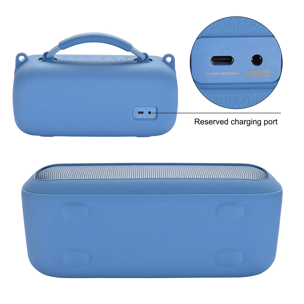 Silicone Cover Case with Shoulder Strap Travel Carrying Case Protective Skin Speakers Pouch Bag for Bose SoundLink Max Speaker