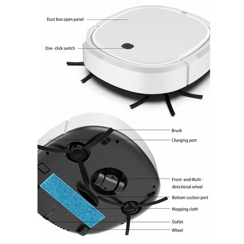 ObowAI Mới Càn Quét Robot Càn Quét Và Lau Nhà Tự Động 2 Trong 1 Máy Hút Bụi Thông Minh Chống Rơi Tự Động chổi Quét Nhà Cho Gia Đình