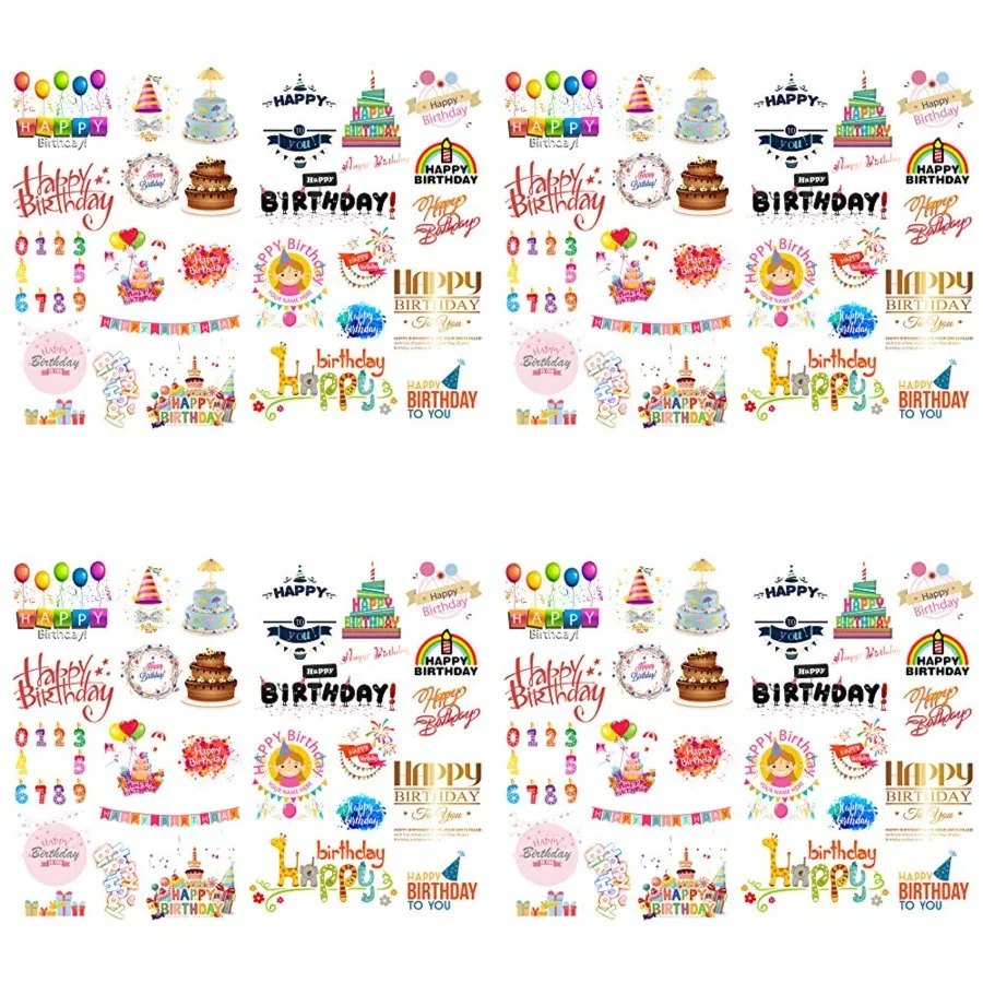 

Kawaii Happy Birthday Aesthetic Diary Travel Journal Paper Stickers Scrapbooking Stationery School Office Art Supplies for Crea