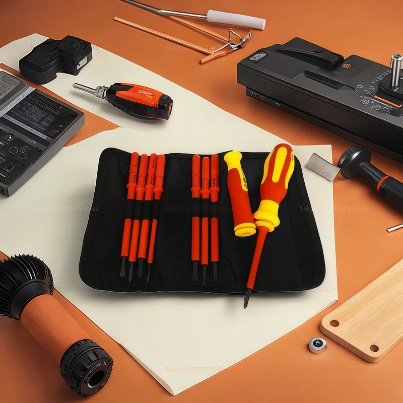 10 في 1 معزول مفك مجموعة 500 فولت صلابة عالية المغناطيسي فيليبس مسدس كهربائي أدوات إصلاح المهنية