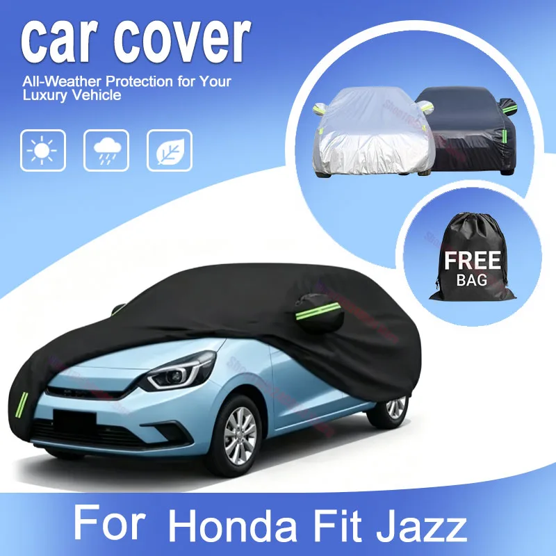 Oxford Cloth Full Car Cover For Honda Fit Jazz Outdoor Sun UV Rain Snow Dust Waterproof Vehicle Protection Accessories