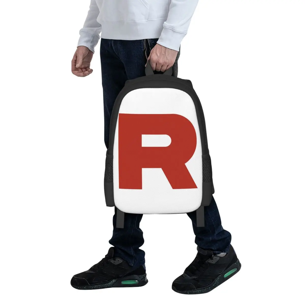 Team Rocket Student Backpack School Bag Hiking Travel Daypack for Boys Girls Fashion Bookbag Shoulder Bags