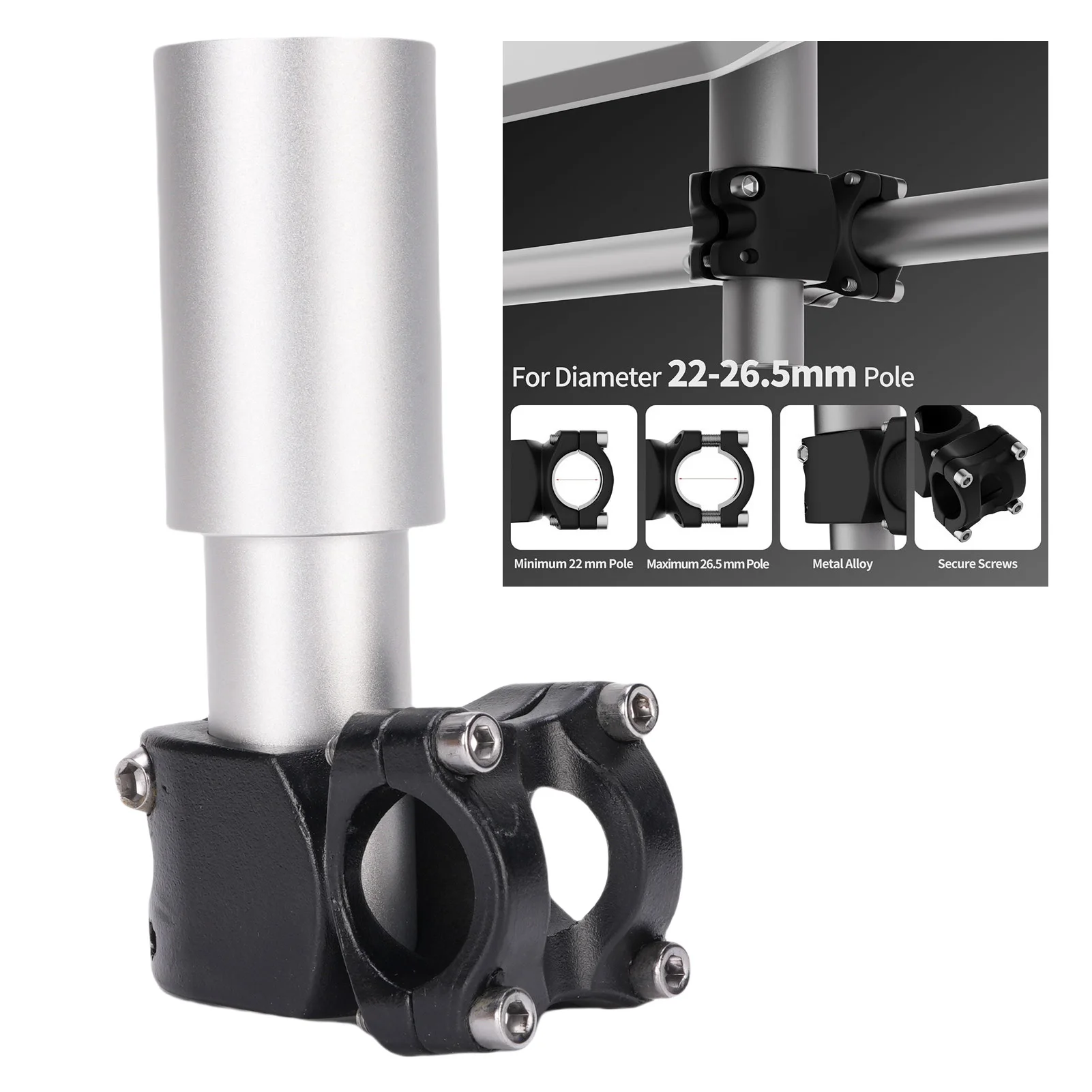 الأقمار الصناعية RV سقف جبل سبائك الألومنيوم مقاومة للخدش الأقمار الصناعية RV القطب جبل الطقس برهان عالية القوة المشبك لسيارة تخييم #4