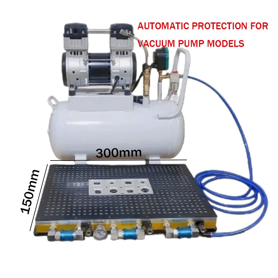 

Porous vacuum suction cup with vacuum pump 750 watt hollow processing adhesive pad PVC aluminum wood board stainless steel