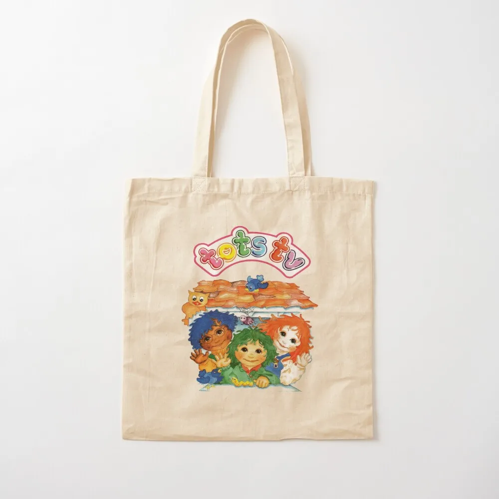 

Tots TV - Retro Children's TV CITV Tote Bag sacs de shopping university shopper bag Canvas Tote Bag