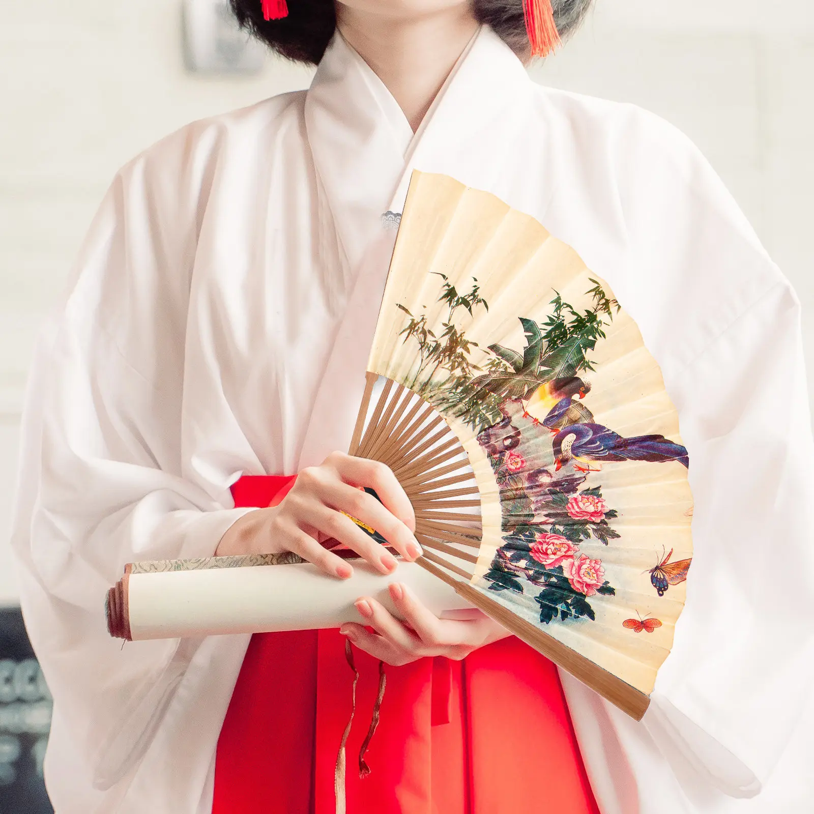 

Premium Bamboo Fan Frame for DIY Hand Fans Traditional Chinese Event Accessory Lightweight Foldable Craft Staves Set