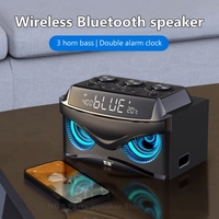 SOAIY S68 Wireless Bluetooth Speaker Computer Sound Intelligent Outdoor Subwoofer Digital Alarm Clock Radio Portable Loudspeaker