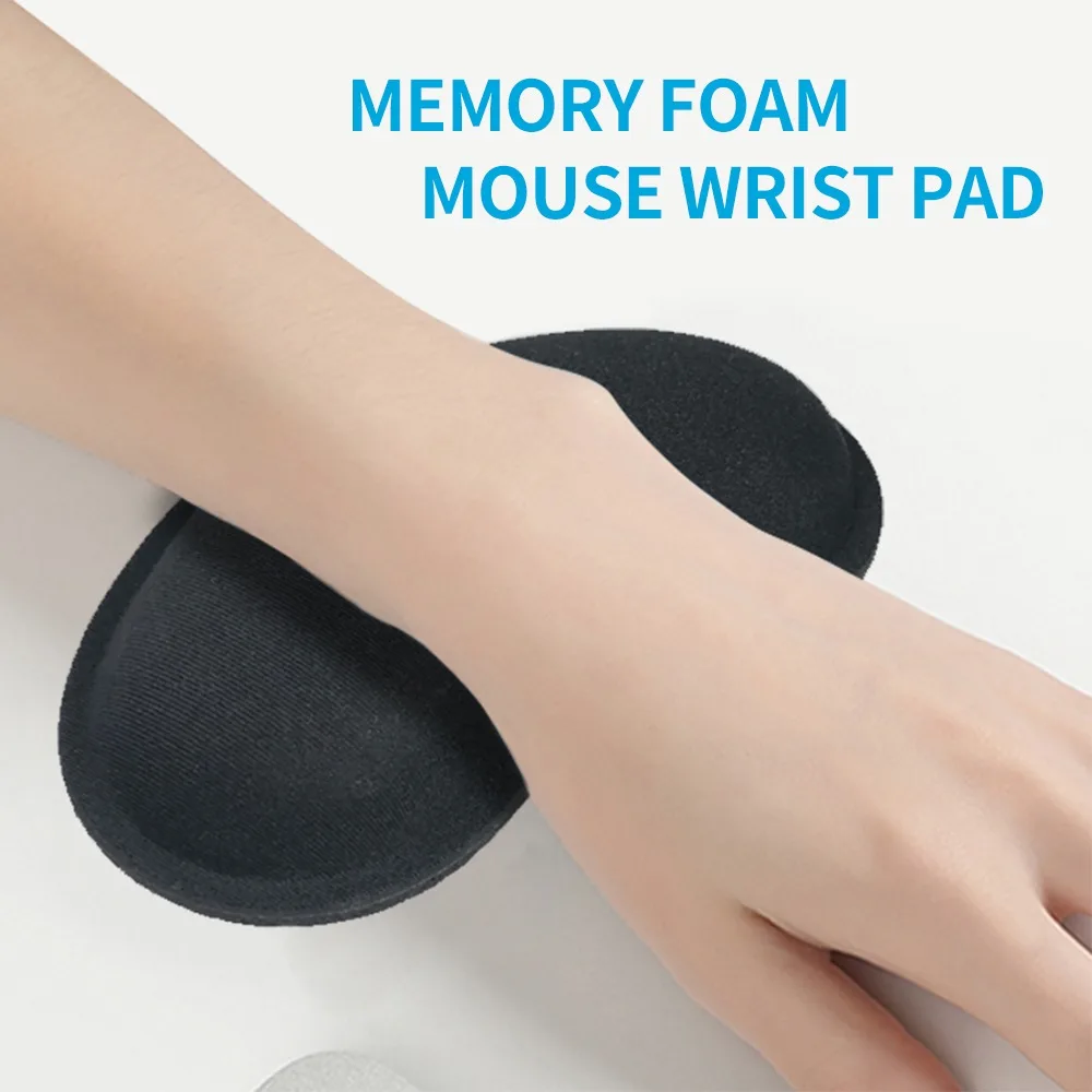 Soft Memory Foam Ergonomic Mouse Wrist Rest Anti-Slip Rubber Base Pink/Black/Grey Wrist Support Pad Portable Design
