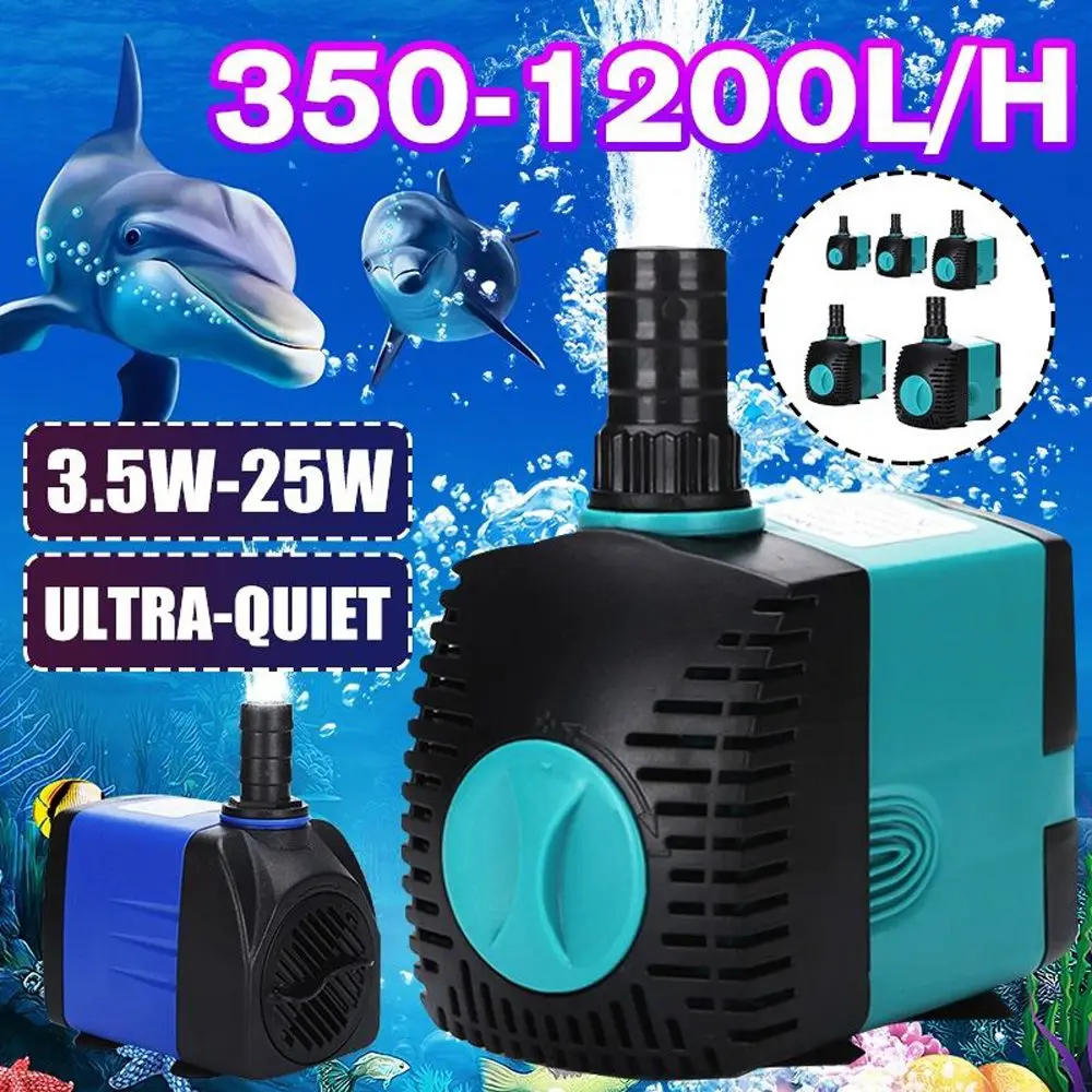 

Submersible Ultra-Quiet Aquarium Pond Pool Water Filter Water Pump Tank Fountain Pet Supplies