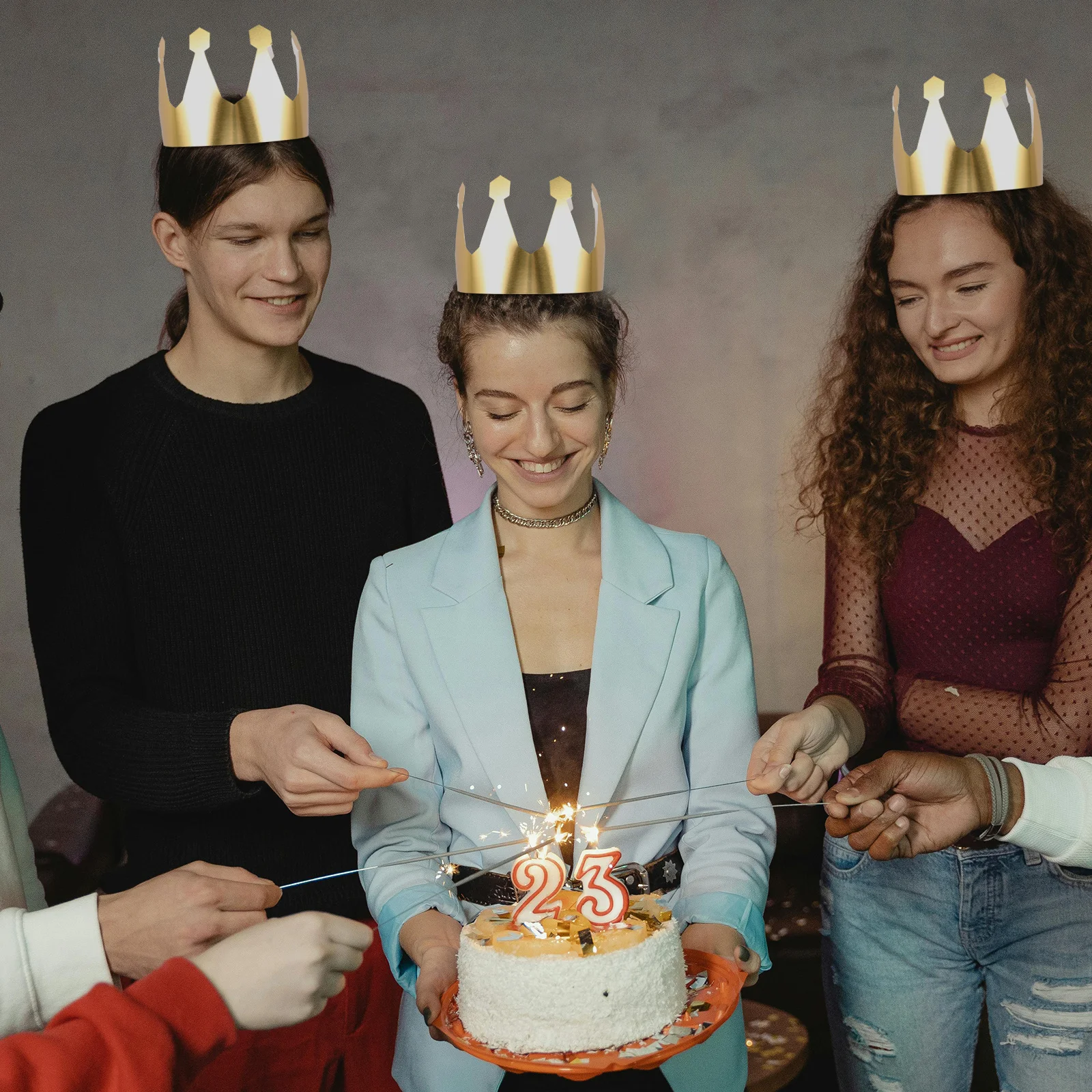 

24Pcs Party Crowns Paper Headbands Wedding Birthday Celebrations Photo Props Favors Birthday Hats Fun Hats Paper Princess Crowns