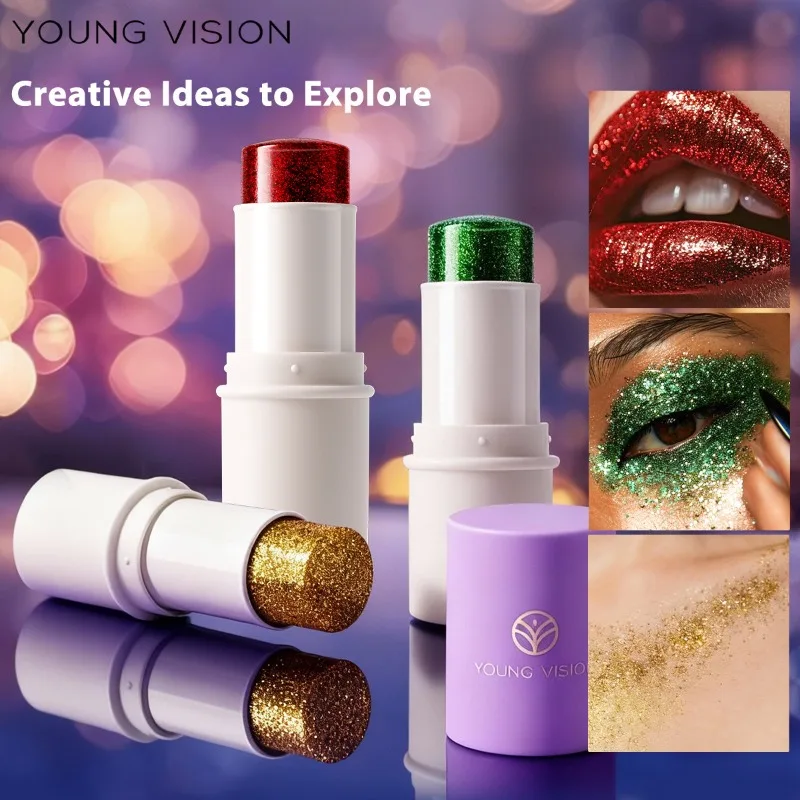 Body Sequins Glitter Gel Stick Flash Diamond Long Lasting Face Hair Sparkle Eyeshadow Shimmer Highlighter Party Makeup Cosmetics