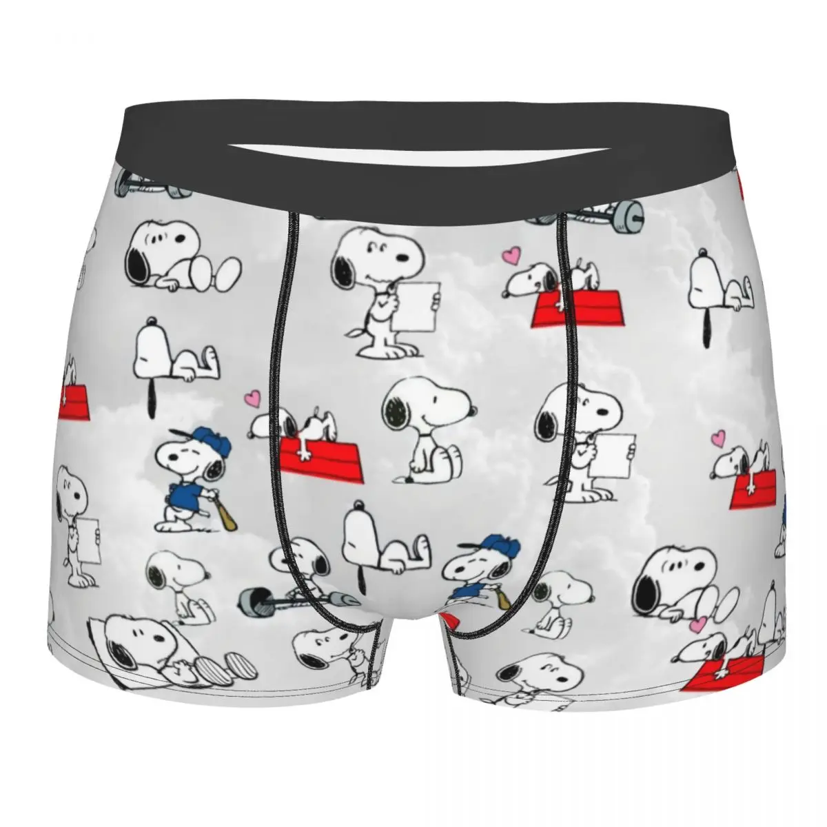 

Manga Snoopy Woodstock Cartoon Dog Boxer Shorts Men 3D Print Male Stretch Underwear Panties Briefs