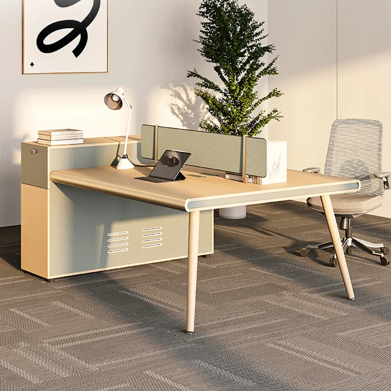 Employee desk and chair combination, simple modern workstation, office screen booth, four employee desks