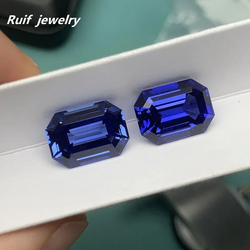 Ruif New Cutting Popular Emerald Cut 10x14mm 10ct Lab Grown Emerald Gemstone for Fine Jewelry Making