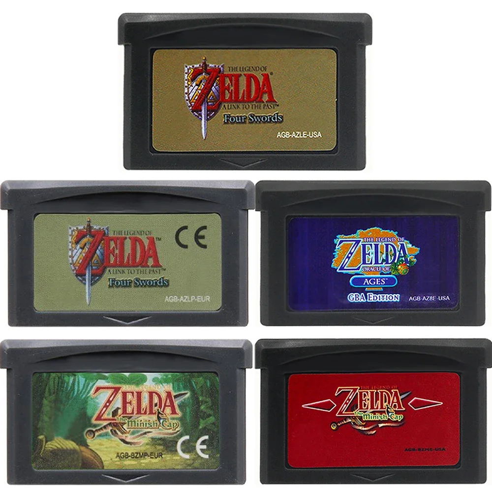 Hot Zelda GBA Game Card Cartridge 32 Bit Video Game Console Zelda Game Card Link To The Past Awakening DX Minish Cap