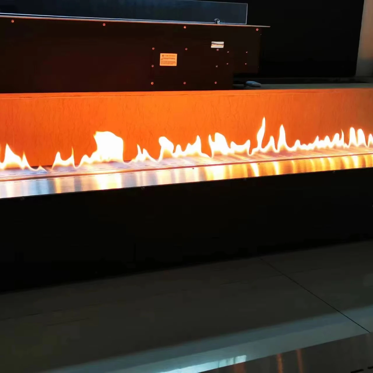 

Fireplace Insert Remote Control App-Controlled Overheating Protected Stainless Apartment Villa Modern Living Room Smart Ethanol