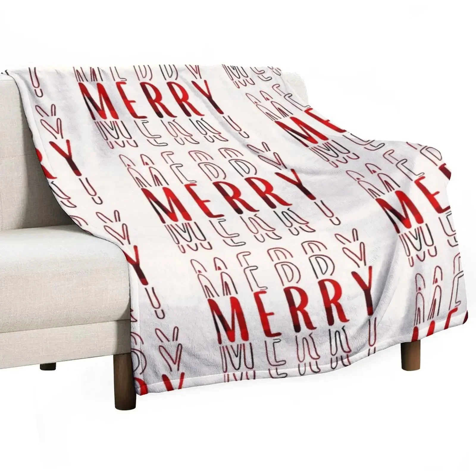 

Merry Merry Merry Plaid Throw Blanket for babies Bed covers Blankets