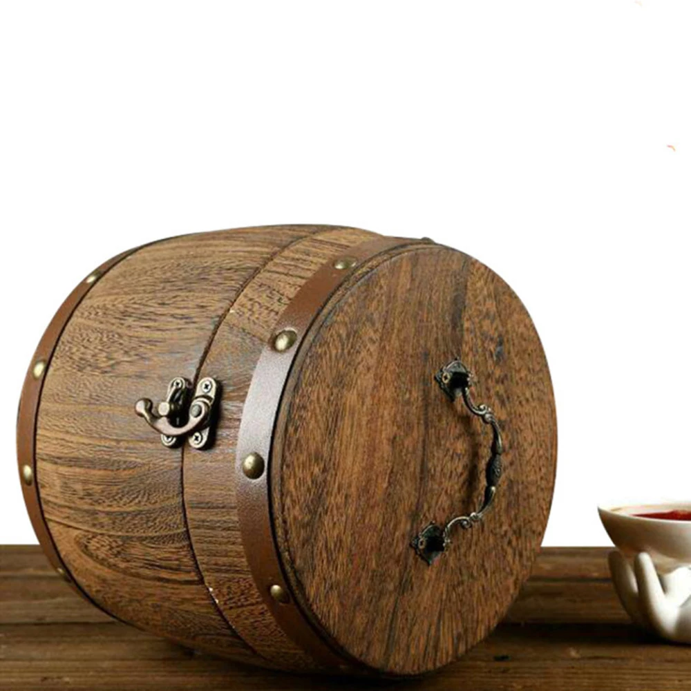 Portable Antique Mini Wooden Tea Leaf Storage Box For Tea Leaf Coffee Flour Beans For Storing Tea, It Can Also