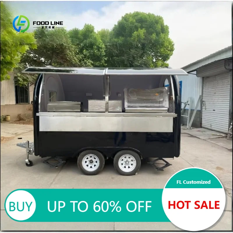 Convenient Stainless Steel Mobile Food Truck Complete Catering Equipment for Ice Cream Chips Preparation Versatile Customized