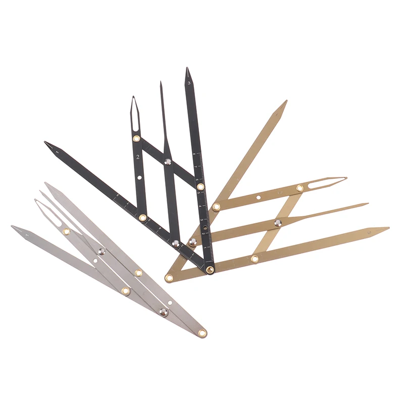 1pcs Golden Ratio Sliding Ruler Adjustable Measuring Stainless Steel Eyebrow Shaping Symmetrical Tool Caliper Makeup Portable