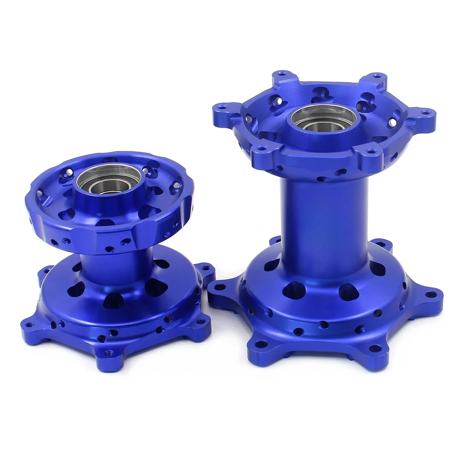 Motorcycle Dirt Bike Aluminium Hub Set Compatible with YZ125/250 1999-2022  YZ250F  YZ450F 2003-2022  Blue