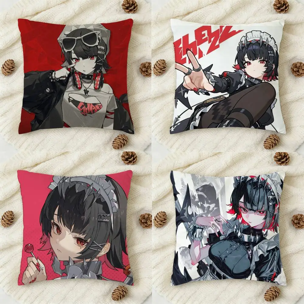 

Z-Zenless Zone Zero Ellen Joe Double-sided Printed Square Decorative Cushion Cover for Sofa Living Room Home Decor
