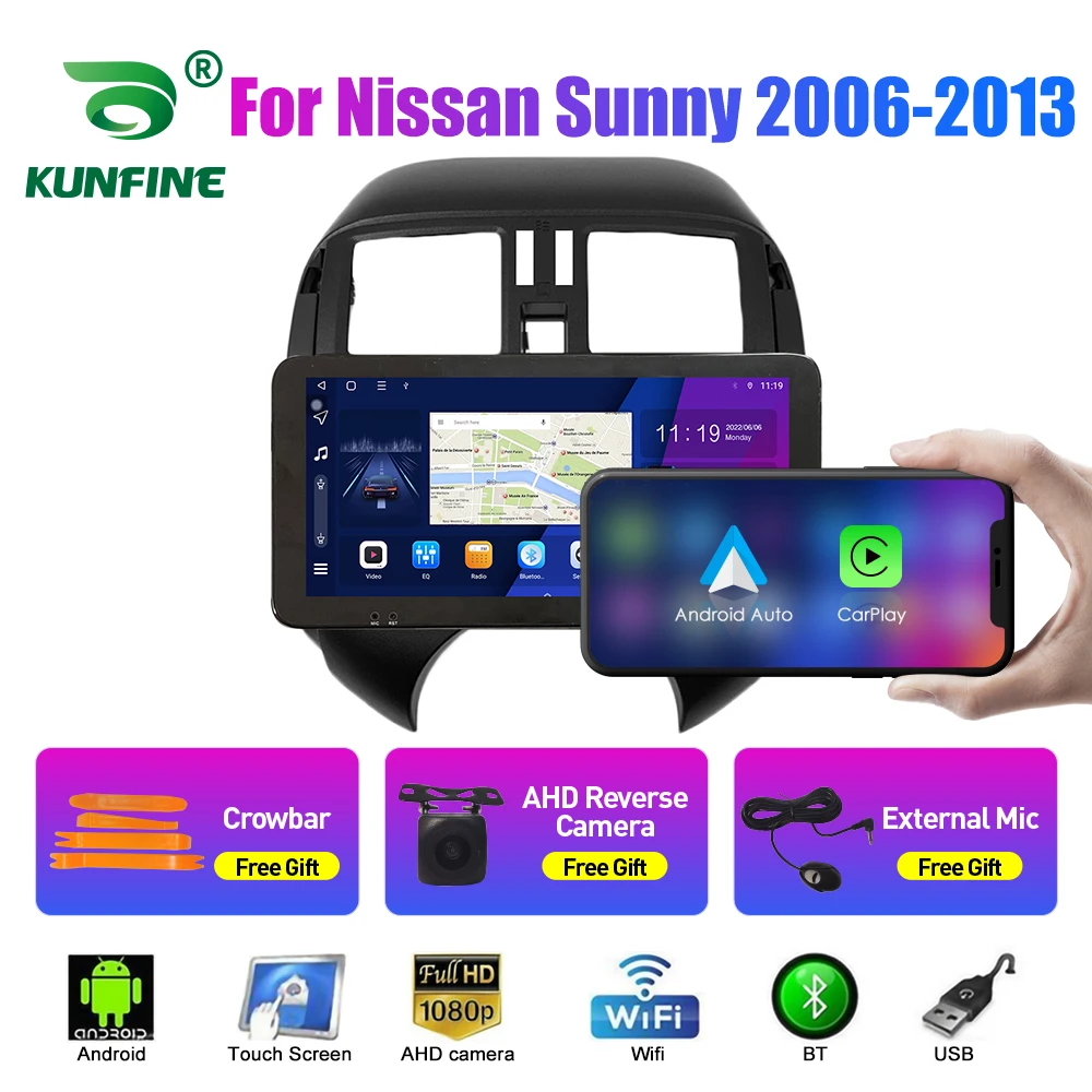 

Автомобильный радиоприемник 10,33 дюйма для Nissan Sunny 2006-2013 2Din Android Восьмиядерный автомобильный стерео DVD GPS навигатор плеер QLED экран Carplay