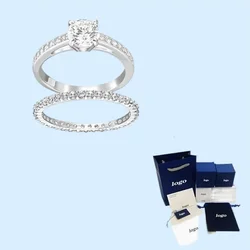 New ATTRACT set elegant, round and exquisite crystal women's engagement ring jewelry gift Valentine's Day gift