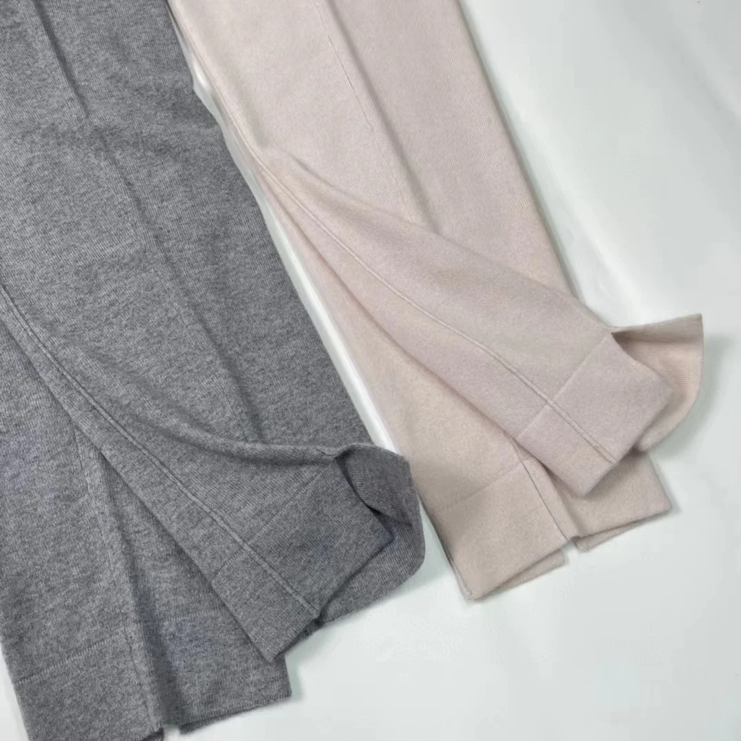 Casual Style Knitted Pants, 100% Cashmere, High Quality