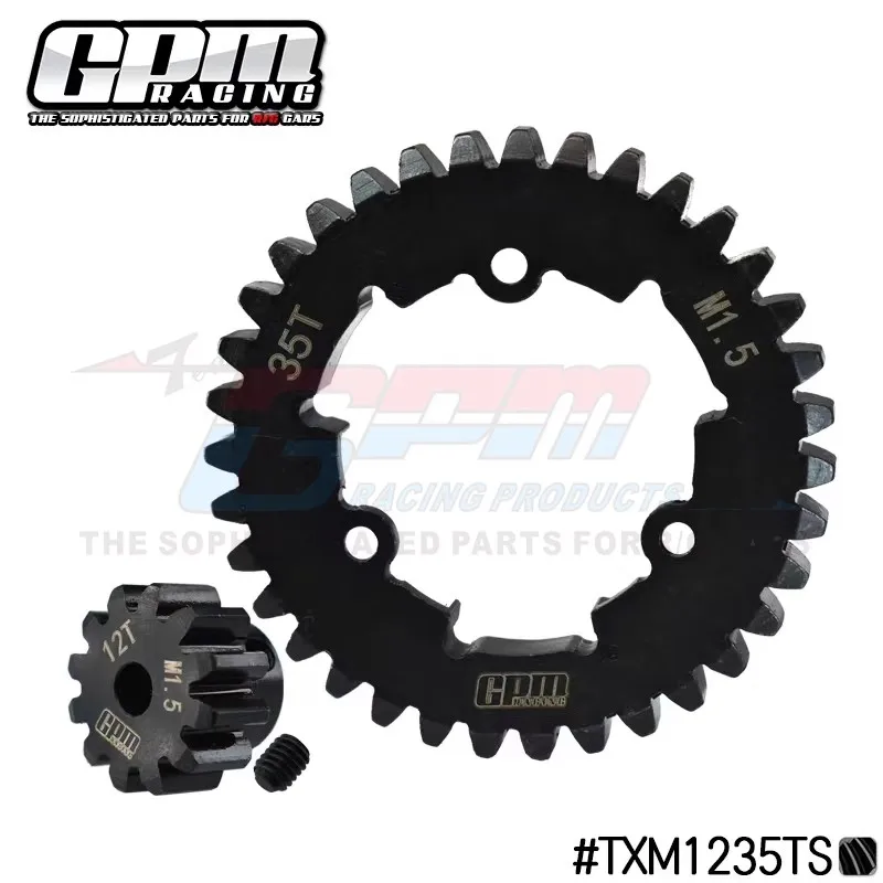 GPM Medium Carbon Steel Motor Gear 12T 35T Spur Gear for Traxxas X-Maxx 6S 8S XRT