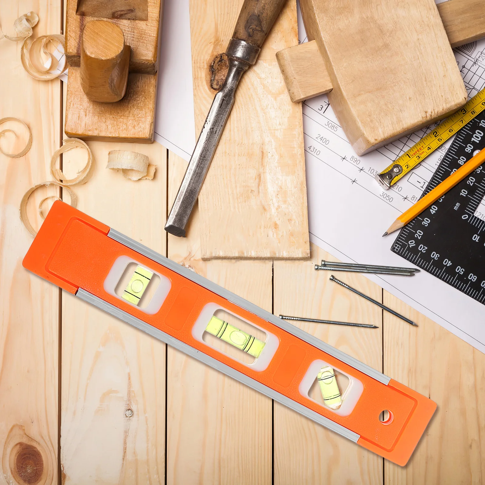 

1pcs Aluminum Alloy Level Ruler Compact Spirit Tool Multifunctional Measuring Instrument Architecture Scale Lightweight Durable