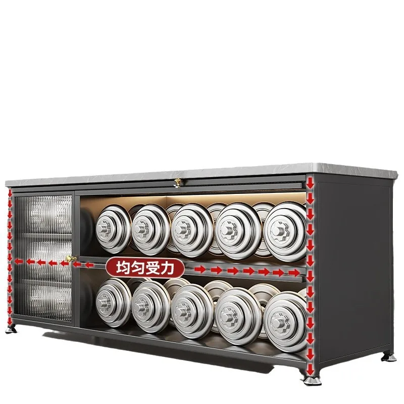 Шиферный кухонный шкафчик от пола до потолка, бытовой обеденный шкаф с чашей, встроенный с настенным многофункциональным хранилищем