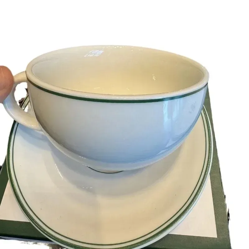 

Medieval Green Cafe Ceramic Vintage Afternoon Tea Coffee Cup Dim Sum Plate Tableware 2 Pieces Set Dinner Set