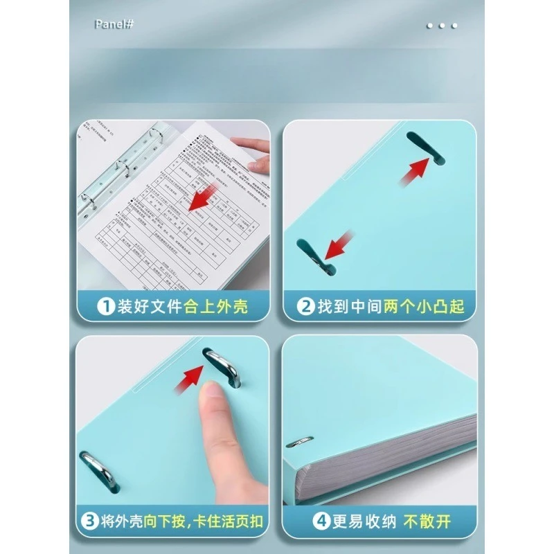 Macaron A4 Водонепроницаемая папка с 4 отверстиями: письменный стол для дисплея, канцелярские принадлежности для офиса, школы, полезные