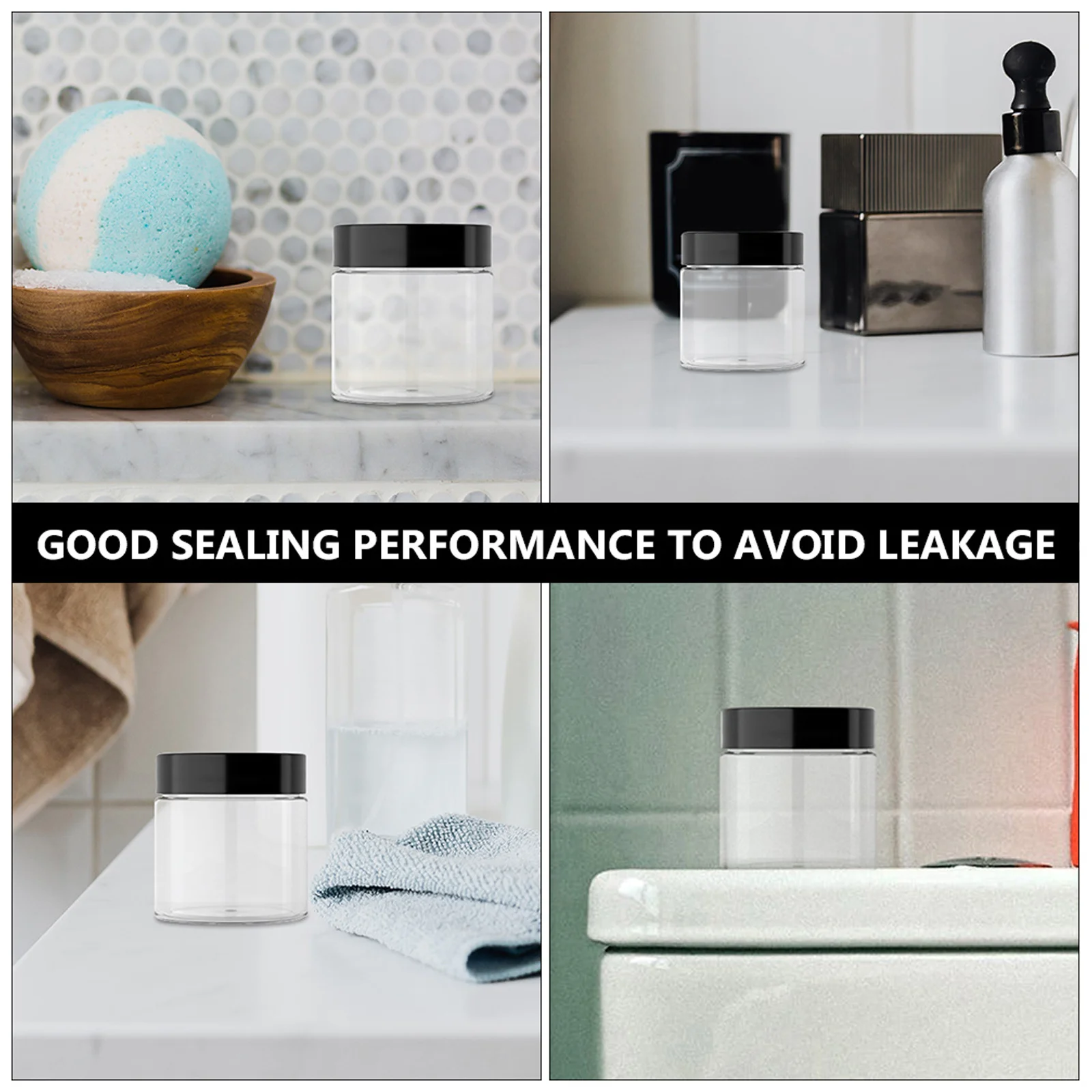 

2pcs 50Ml Portable Containers Leakproof Travel Storage For Facial Eye Cream Lightweight Plastic Jars Refillable Cream