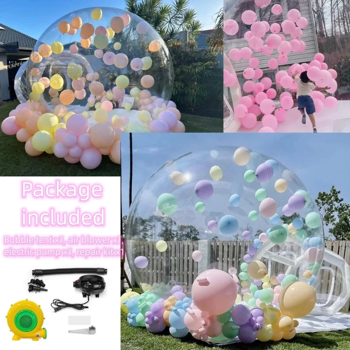 Transparent Bubble Bounce House Inflatable Balloons Ideas Commercial Wedding Decorations Kids Indoor Ourtdoor Party Supplies