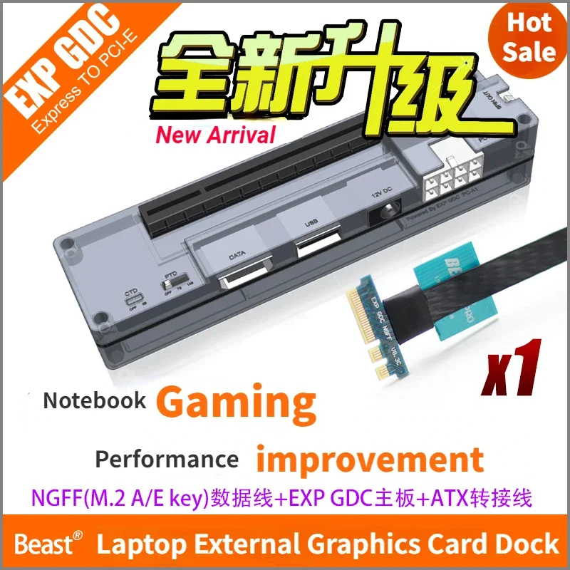 

New Hot EXP GDC PCIE External Laptop Video Card Dock Notebook to Graphics Card Beast GPU Dock Adapter NGFF M.2 A E Key Interface