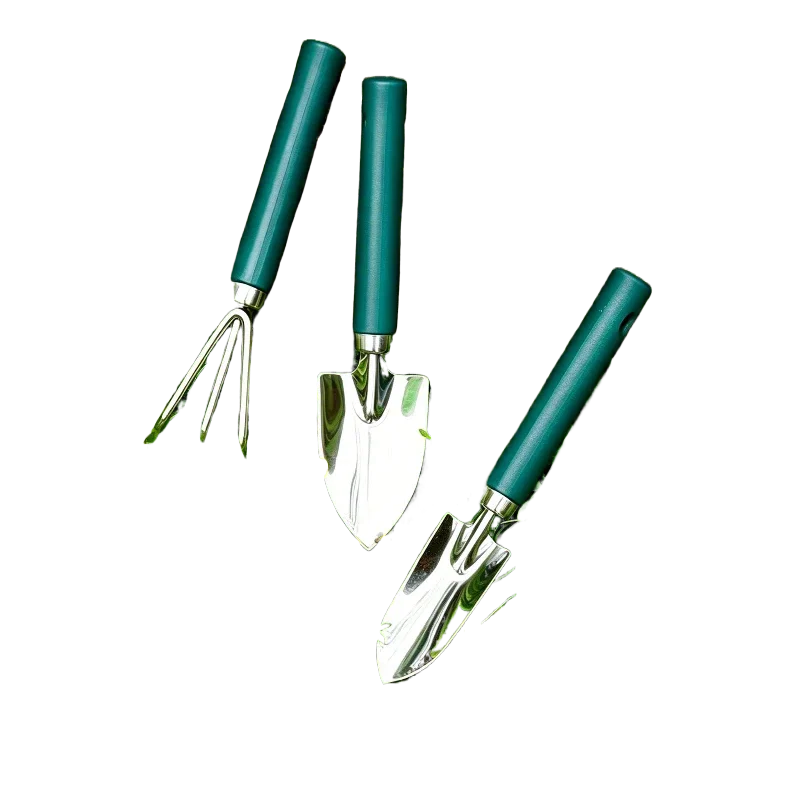 

Small Shovel & Rake Set - 3 Pcs Stainless Steel Garden Hand Tools, Trowel for Indoor Plants, Small Potting, Home Gardening, Flow
